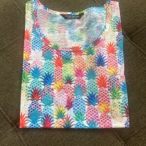 NWT Tango Mango Colorful Pineapple Print Top